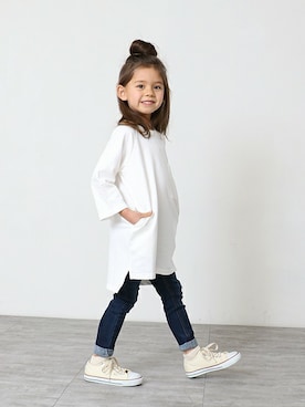 「アイテム（ワンピース/ドレス）」を使った、BRANSHESさん（キッズ・107cm）の冬コーディネート