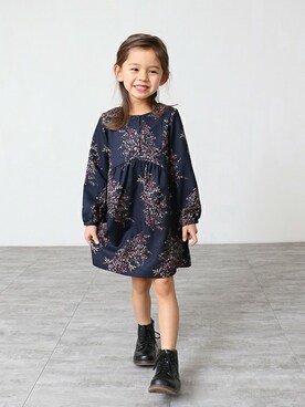 「アイテム（ワンピース/ドレス）」を使った、BRANSHESさん（キッズ・107cm）の冬コーディネート