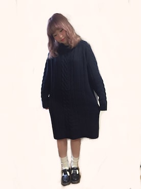 「Dr. Martens（ドクターマーチン）のDR. MARTENS Moccasins（シューズ、ブラック系）」を使った、ふじき あやじゅさん（レディース・154cm）の秋コーディネート