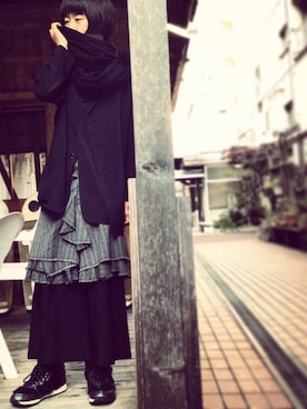 「tricot COMME des GARCONS（トリココムデギャルソン）のアイテム（テーラードジャケット）」を使った、おわおわさん（メンズ・166cm）の春コーディネート