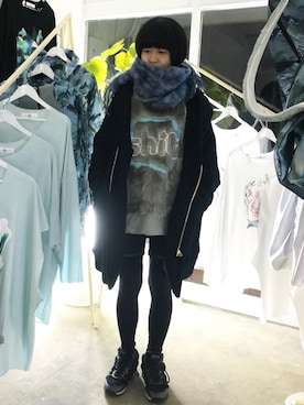 「Onitsuka Tiger × ANDREA POMPILIO（オニツカタイガーアンドレアポンピリオ）のアイテム」を使った、おわおわさん（メンズ・166cm）の冬コーディネート