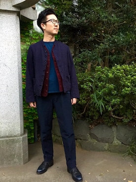 「ANATOMICA（アナトミカ）のアイテム（その他アウター）」を使った、M e e mさん（メンズ・170cm）の秋コーディネート