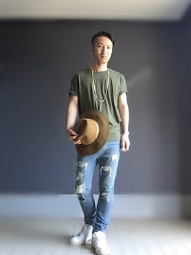 「グランジ」｜「アイテム（PC・スマホグッズ/家電）」を使った、KEIさん（メンズ・168cm）の夏コーディネート