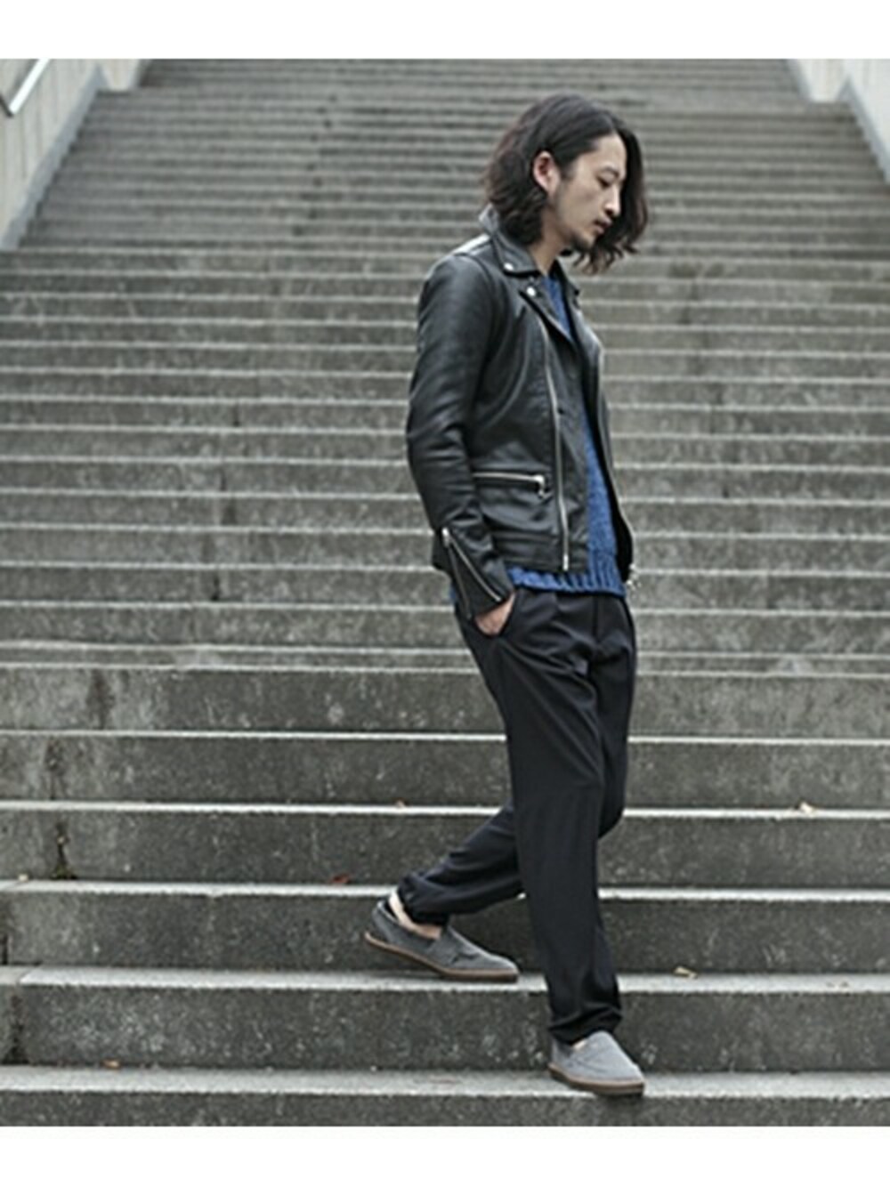 飯野(SHIPS 渋谷店)｜SHIPS JET BLUEのライダースジャケットを使った