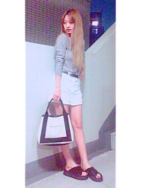 「GROWZE（グローゼ）のアイテム」を使った、Rieさん（レディース・160cm）の春コーディネート