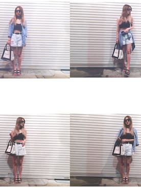 「BALENCIAGA」｜「アイテム（その他トップス）」を使った、Rieさん（レディース・160cm）の夏コーディネート