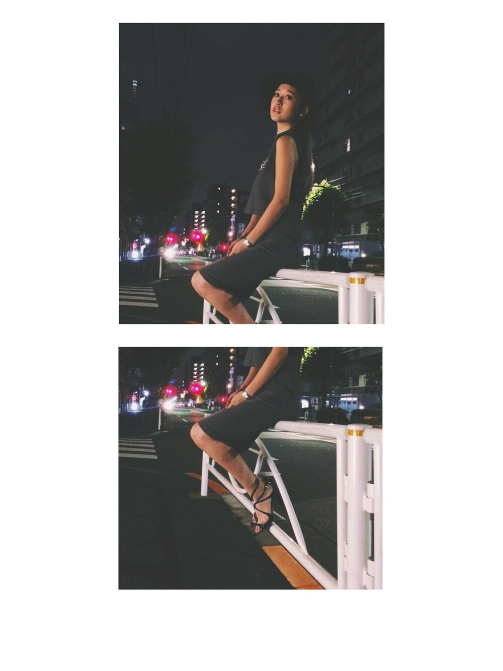 グレー系のその他トップス、ブラック系のパンプスを着用したレディースの秋コーディネートの1枚目の写真