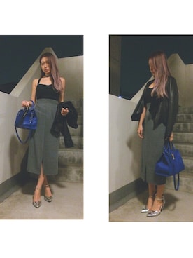 「GROWZE（グローゼ）のアイテム」を使った、Rieさん（レディース・160cm）の秋コーディネート