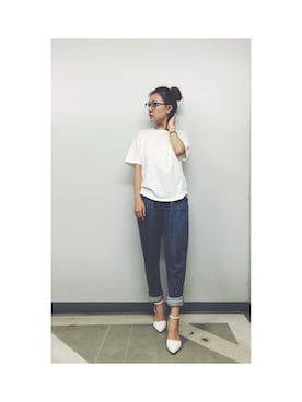 「STYLE DELI（スタイルデリ）のアイテム（パンツ）」を使った、Rieさん（レディース・160cm）の秋コーディネート