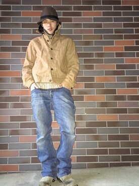 「アイテム（カバーオール）」を使った、橋本 侑哉さん（メンズ・173cm・20代）の冬コーディネート
