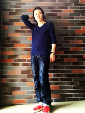 「MARGARET HOWEEL」｜橋本 侑哉さん（メンズ・173cm）の春コーディネート