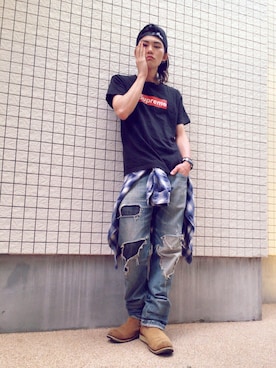 「T2[in]（ツイン）のアイテム」を使った、橋本 侑哉さん（メンズ・173cm）の夏コーディネート