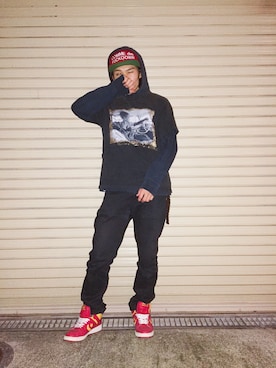 「SSUR（サー）のアイテム（帽子）」を使った、橋本 侑哉さん（メンズ・173cm）の秋コーディネート