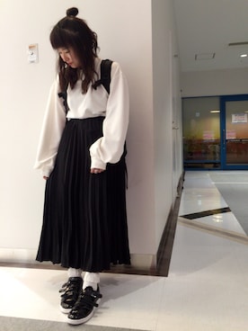 「DAMMY（ダミー）のアイテム」を使った、佐々木麻耶さん（レディース・156cm）の秋コーディネート