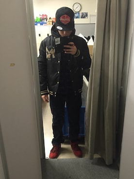 「アイテム（ブーツ）」を使った、Kentaro Itoさん（メンズ・167cm）の冬コーディネート