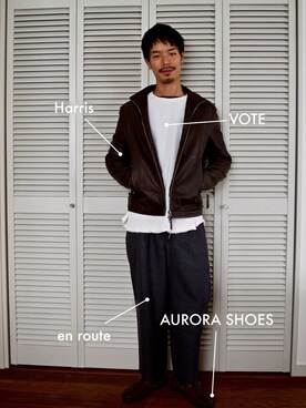 「その他のアイテム（その他、その他）」を使った、uーとさん（メンズ・175cm）の秋コーディネート