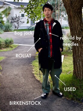 「その他のアイテム（その他、その他）」を使った、uーとさん（メンズ・175cm）の秋コーディネート