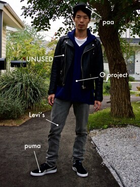 「その他のアイテム（その他、その他）」を使った、uーとさん（メンズ・175cm）の秋コーディネート