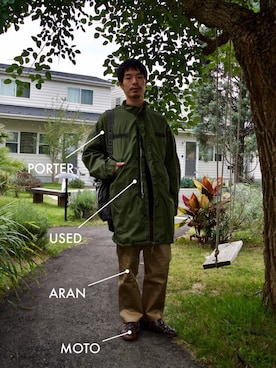 「MOTO」｜「アイテム（その他）」を使った、uーとさん（メンズ・175cm）の秋コーディネート
