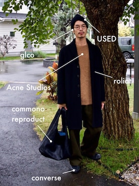 「その他のアイテム（その他、その他）」を使った、uーとさん（メンズ・175cm）の秋コーディネート