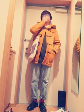 「SEVENDAYS=SUNDAY（セブンデイズサンデイ）のアイテム（バッグ）」を使った、ひいらぎさん（メンズ・166cm）の冬コーディネート