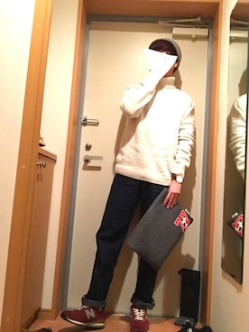 「SEVENDAYS=SUNDAY（セブンデイズサンデイ）のアイテム（バッグ）」を使った、ひいらぎさん（メンズ・166cm）の冬コーディネート