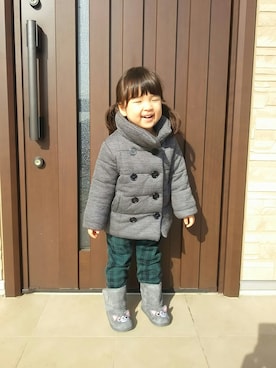 「Right-on（ライトオン）のアイテム（ピーコート）」を使った、sunnyさん（キッズ・100cm）の冬コーディネート
