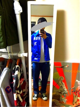 「WTAPS（ダブルタップス）のアイテム（ブルゾン）」を使った、Yutaさん（メンズ・176cm）の秋コーディネート