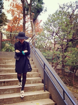 「アイテム（スニーカー、その他）」を使った、moonさん（レディース・168cm）の冬コーディネート