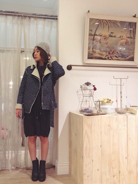 「アイテム（ブーティ）」を使った、moonさん（レディース・168cm）の冬コーディネート