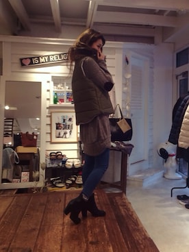 「アイテム（ブーティ）」を使った、moonさん（レディース・168cm）の冬コーディネート