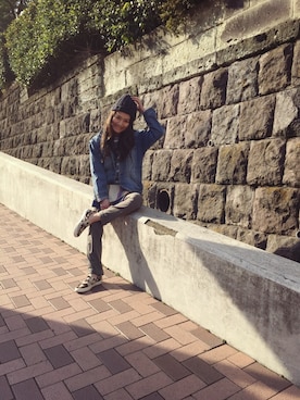 「アイテム（スニーカー、その他）」を使った、moonさん（レディース・168cm）の冬コーディネート