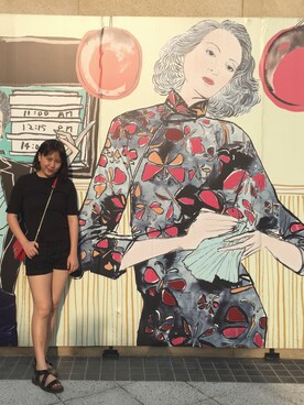 「MONKI（モンキ）のアイテム（カーゴパンツ）」を使った、cyt.yさん（レディース・162cm）の夏コーディネート