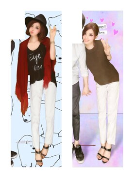 「EMODA（エモダ）のアイテム（ストール/ショール）」を使った、*ᶜᴴᴱᴸᴿᴵᴺ*さん（レディース・158cm）の夏コーディネート