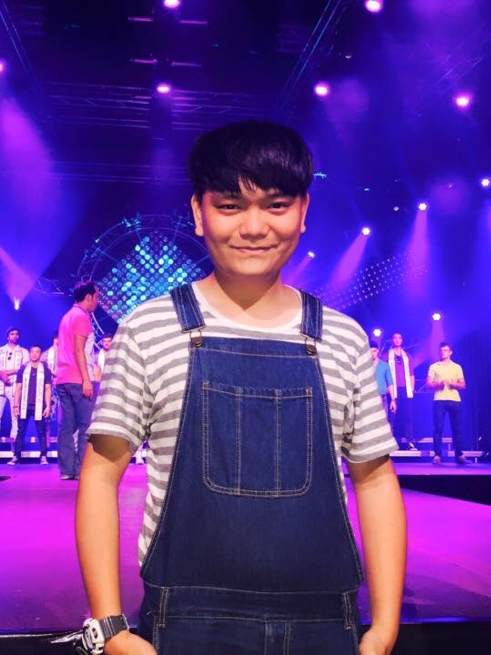 「FOREVER 21、H&M、Tshirts、overall」｜「H&Mのアイテム（Tシャツ/カットソー、その他）」を使った、koolchengさん（メンズ・172cm）の春コーディネートの1枚目の写真