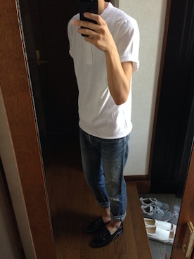 「BEAMS PLUS（ビームスプラス）のアイテム（Tシャツ/カットソー）」を使った、✴︎☺︎täkeshi ☺︎✴︎さん（メンズ・168cm）の夏コーディネート