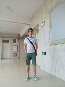 「大学生風」｜standingeggさん（メンズ・170cm）の夏コーディネート