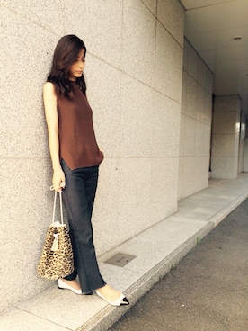 「VINTAGE（ヴィンテージ）のアイテム（その他パンツ、ブルー系）」を使った、BEAUTY&YOUTH オフィススタッフ 01さん（レディース・164cm）の夏コーディネート