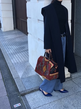 「Artemis Design Co.のアイテム（ボストンバッグ、その他）」を使った、BEAUTY&YOUTH オフィススタッフ 01さん（レディース・164cm）の冬コーディネート