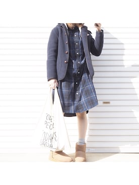 「BEARPAW（ベアパウ）のアイテム」を使った、ㅤ017さん（レディース・156cm）の冬コーディネート