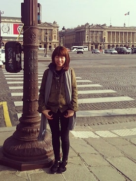 「スウェット×シャツ」｜soshieiさん（レディース・158cm）の春コーディネート