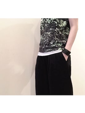 「セリーヌ」｜「アイテム（スラックス）」を使った、SAKAIさん（レディース・157cm）の春コーディネート