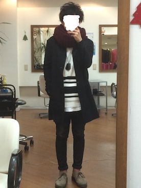 azukiさん（メンズ・166cm）の冬コーディネート