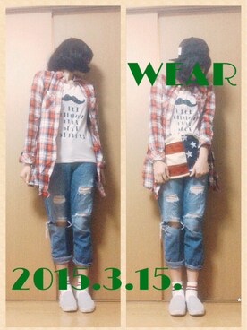 「星条旗」｜「アイテム（ワンピース/ドレス）」を使った、tomato.さん（レディース・164cm）の春コーディネート