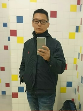「Ralph Lauren」｜「アイテム（ダウンジャケット/コート）」を使った、KP 郭さん（メンズ・170cm）の冬コーディネート