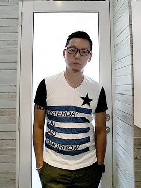 「stripes」｜KP 郭さん（メンズ・170cm）の秋コーディネート