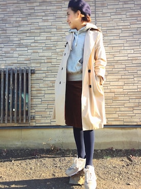 「BEAMS」｜「アイテム（タイツ/ストッキング）」を使った、コロさん（レディース・155cm）の冬コーディネート