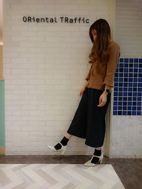 「Tストラップパンプス」｜ORientalTRaffic ルミネ池袋店さん（レディース・161cm）の春コーディネート
