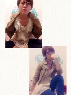 「JAYRO White（ジャイロホワイト）のアイテム（その他アウター）」を使った、nyagaさん（レディース・151cm）の秋コーディネート