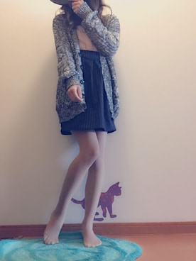 「MAJESTIC LEGON（マジェスティックレゴン）のアイテム（サロペット/オーバーオール）」を使った、nyagaさん（レディース・151cm）の冬コーディネート